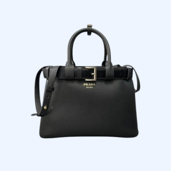 [ Prada ] 프라다 벨트 가죽 버클 백 미디엄