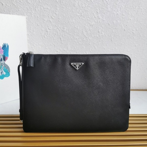 [ Prada ] 프라다 사피아노 가죽 클러치