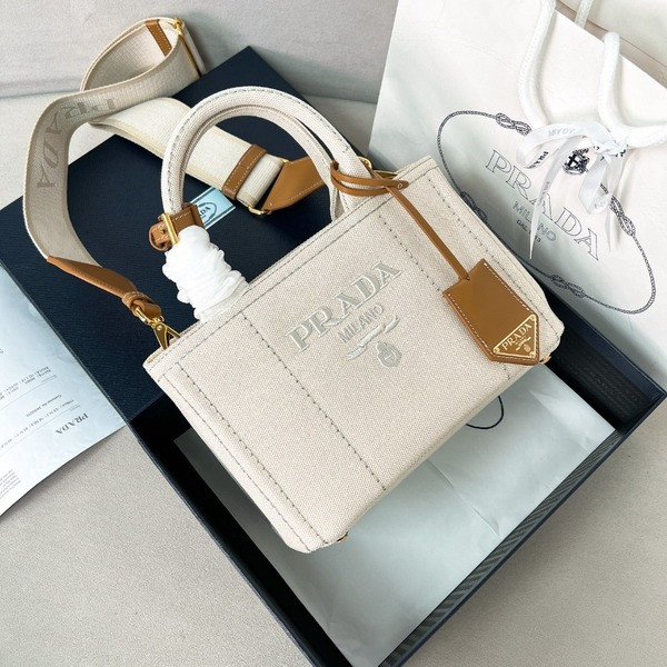 [ Prada ] 프라다 리넨 혼방 미니 핸드백