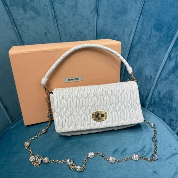 [ 미우미우 ] 크리스탈 클로케 숄더백