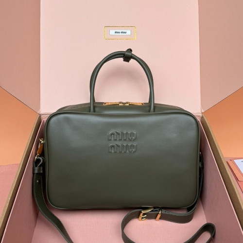 [ 미우미우 ] 탑 핸들 가죽 보 백