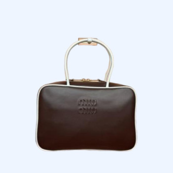 [ 미우미우 ] 탑 핸들 가죽 보 백