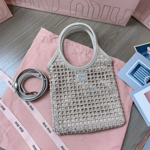 [ Miu Miu ] 미우미우 크리스탈 네트 토트백