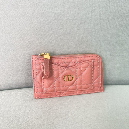 [ 디올 ] Caro Cosmos 지퍼 카드 지갑