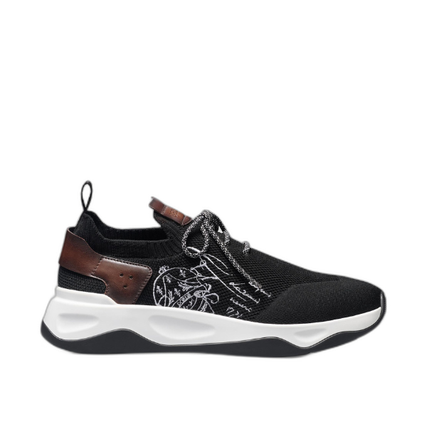 쉐도우 니트 & 레더 스니커즈