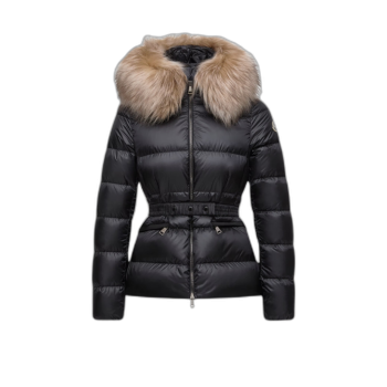 Boed 후드 시어링 트리밍 쇼트 다운 재킷