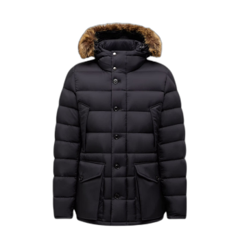 Clunye 후드 미디 길이 다운 재킷