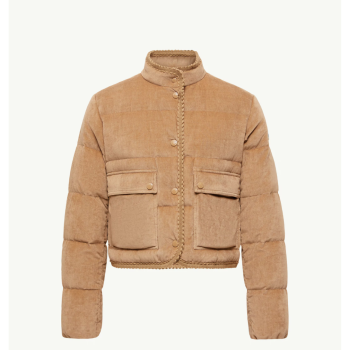 Essarts 브레이드 트리밍 코듀로이 쇼트 다운 재킷