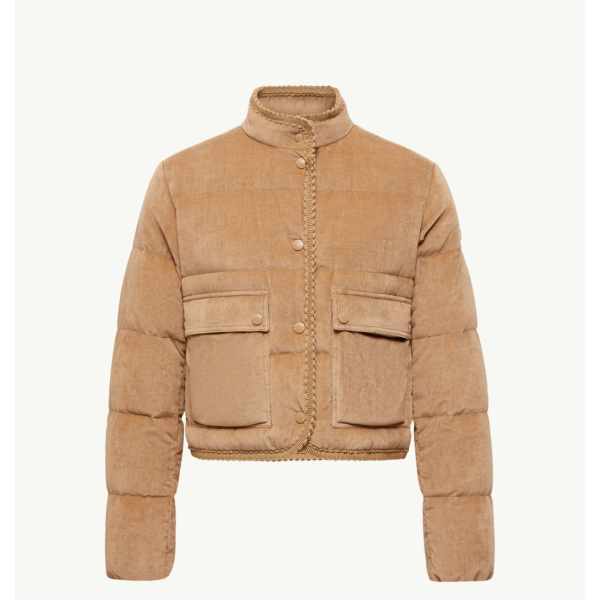 Essarts 브레이드 트리밍 코듀로이 쇼트 다운 재킷