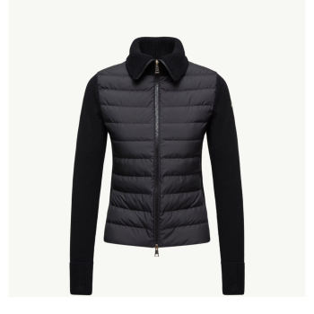 패딩 울 집업 카디건