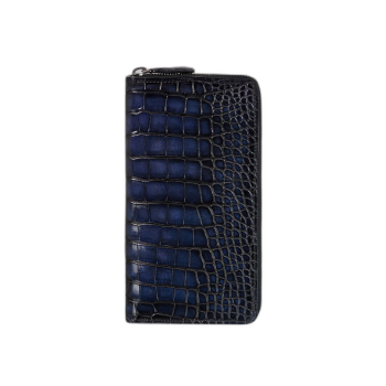 이타우바 엘리게이터 레더 지퍼 장지갑