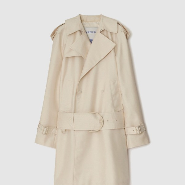 미드 렝스 실크 블렌드 트렌치코트