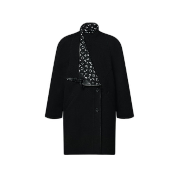 더블 페이스 롱 클립 프론트 코트 1AIPOA