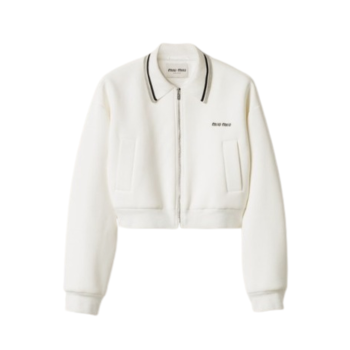 본디드 피케 및 테크니컬 저지 블루종 재킷