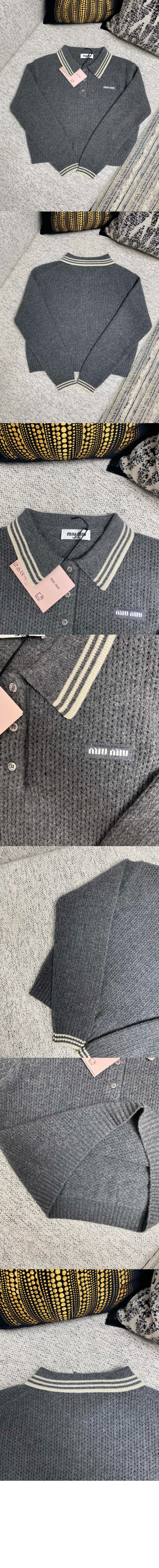미러급레플리카사이트 | 명품레플리카 전문 쇼핑몰 | 딥퀄 - 울 및 캐시미어 폴로 스웨터 &gt; 미우미우