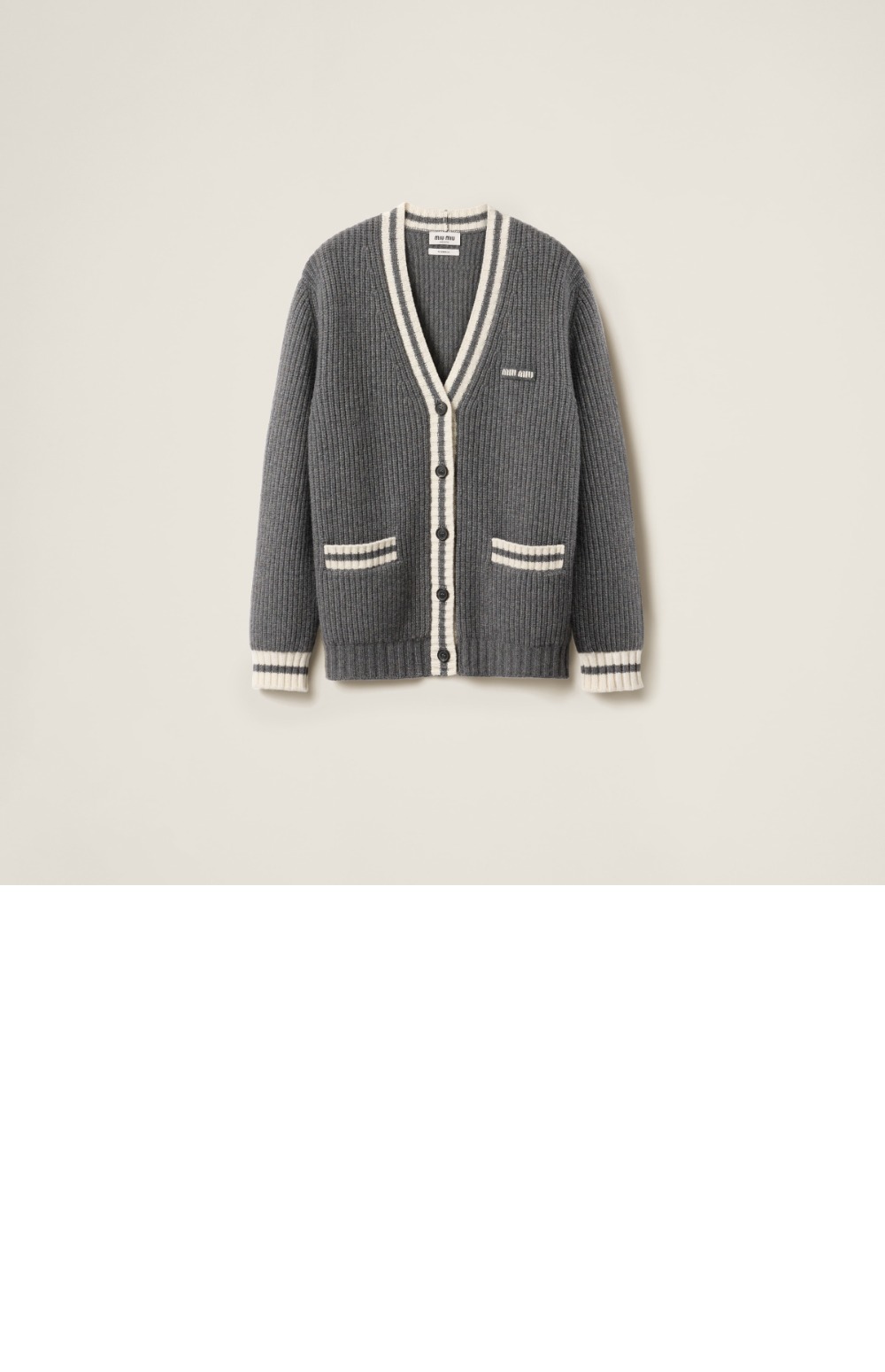 미러급레플리카사이트 | 명품레플리카 전문 쇼핑몰 | 딥퀄 - 립 조직 니트 울 및 캐시미어 가디건 &gt; 미우미우