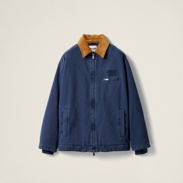 코듀로이 칼라 개버딘 트럭커 재킷