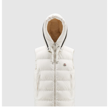 로고 민소매 쇼트 패딩