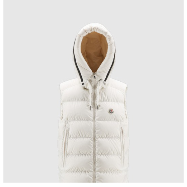 로고 민소매 쇼트 패딩