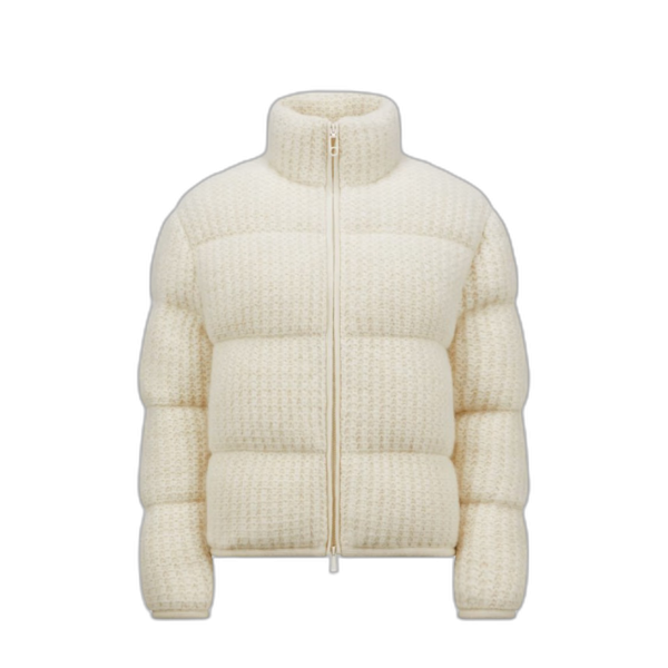 패딩 울 알파카 집업 카디건