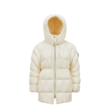 후드 미디 길이 다운 재킷