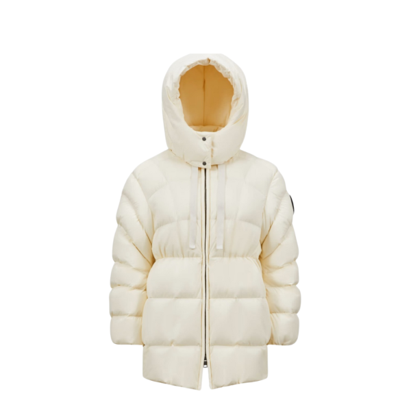 후드 미디 길이 다운 재킷