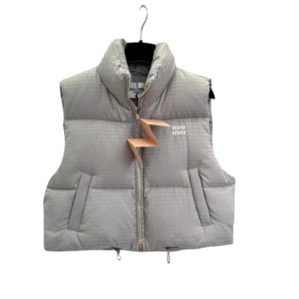 로고 크롭 쇼트 다운 베스트