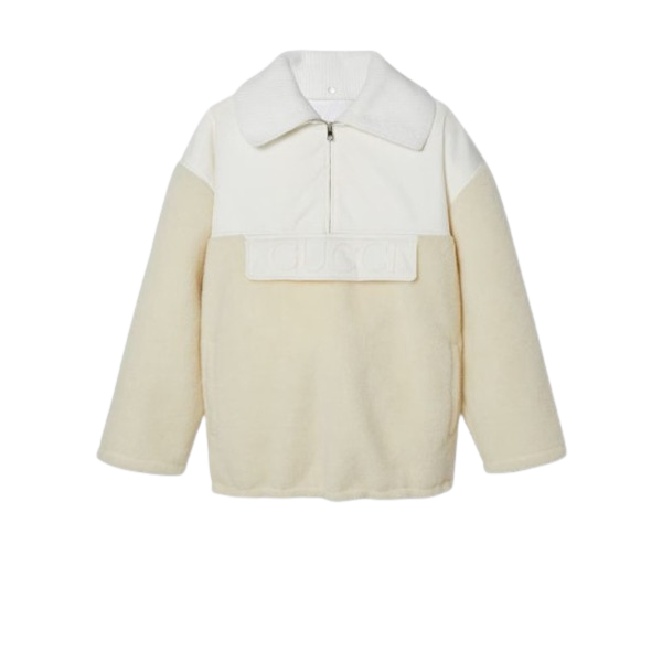 울 블렌드 플리스 지퍼 재킷