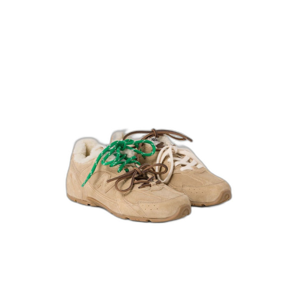 New Balance X Miu Miu 530 SL 블리치드 가죽 스니커즈