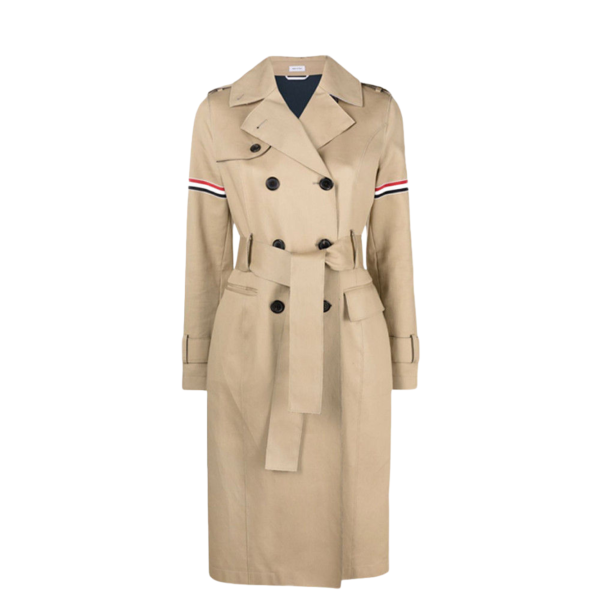 삼선탭 벨티드 트렌치코트