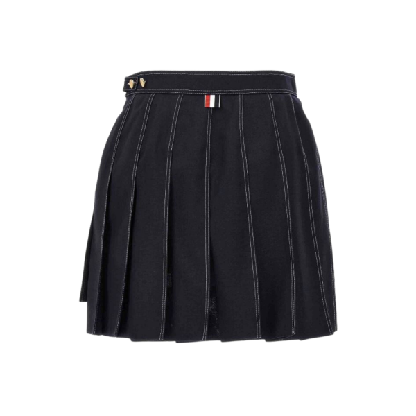 톰브라운 플리츠 스티치 미니스커트 치마