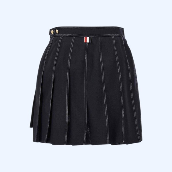 톰브라운 플리츠 스티치 미니스커트 치마