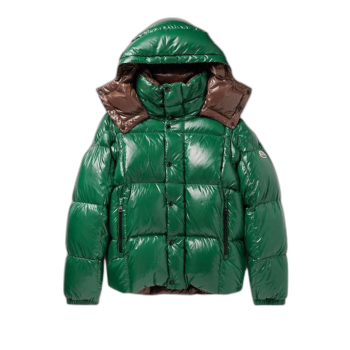 몽클레어 PARANA LOGOAPPLIQUED 퀼팅 나일론 후드