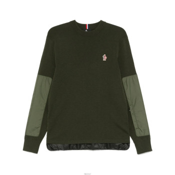 몽클레어 그레노블 logo patch sweater