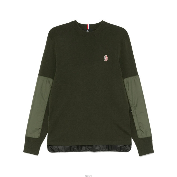 몽클레어 그레노블 logo patch sweater