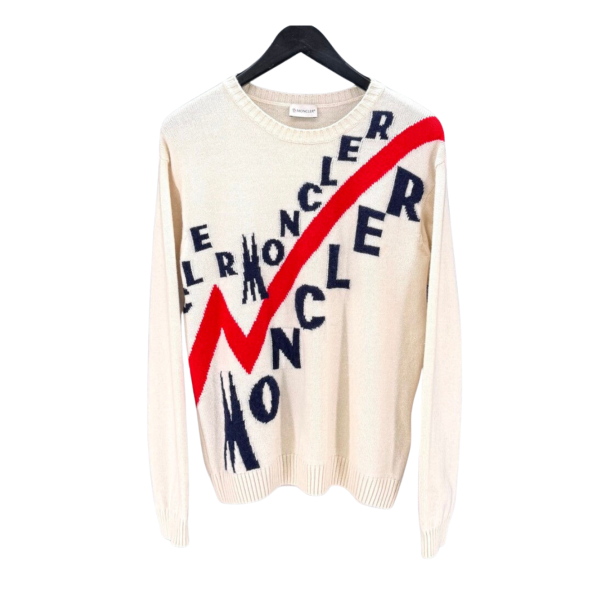 몽클레어 로고 긴팔 니트 스웨터