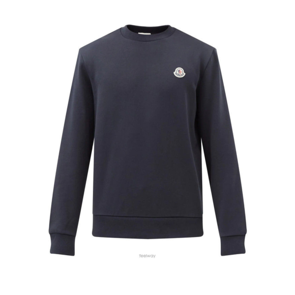 몽클레어 로고 패치 코튼 저지 스웨트셔츠 맨투맨