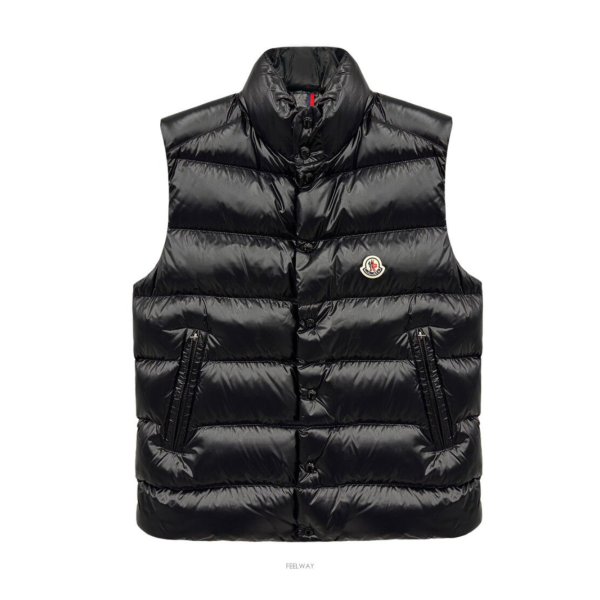 몽클레어 로고 패치 티브 패딩 조끼