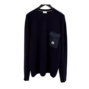 몽클레어 로고패치 긴팔 니트