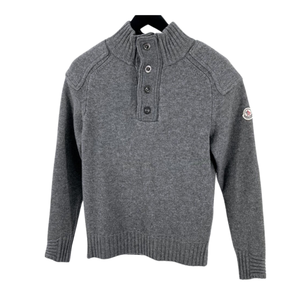 몽클레어 반 집업 니트 스웨터