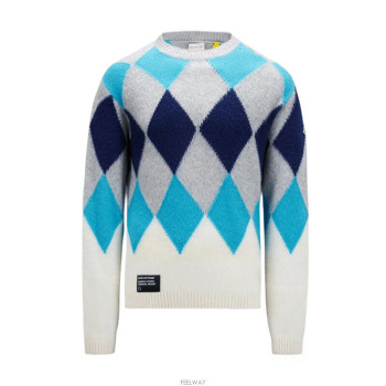 프라그먼트 아가일 울 캐시미어 스웨터