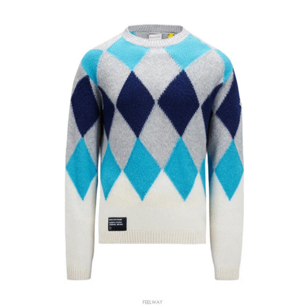 프라그먼트 아가일 울 캐시미어 스웨터