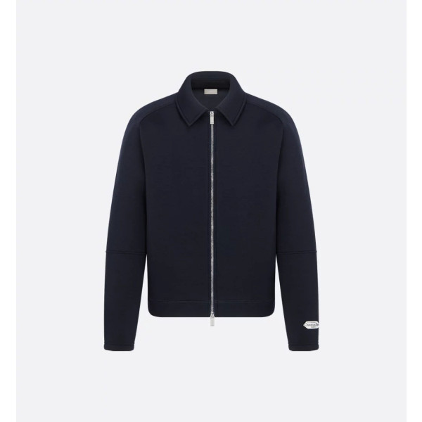 _네이비 블루 버진 울 블렌드 저지