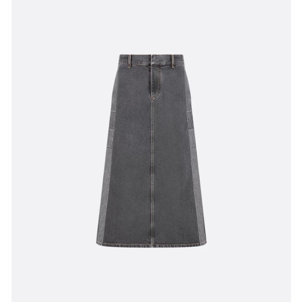 DiorAlps 레귤러 핏 미디 스커트