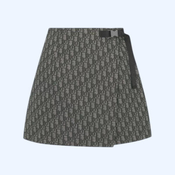 그레이 Dior Oblique 모티브 테크니컬 자카드 태피터