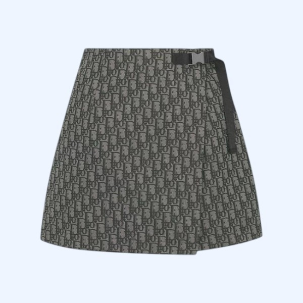 그레이 Dior Oblique 모티브 테크니컬 자카드 태피터