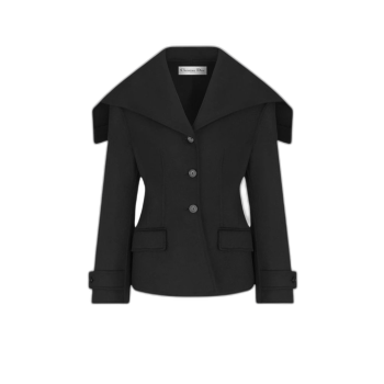 블랙 양면 버진 울 앙고라 블렌드