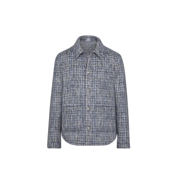 건클럽 체크 헤어 모헤어 유틸리티 재킷