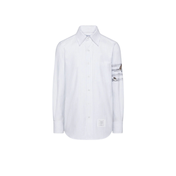 기스 4-바 핀스트라이프 옥스포드 셔츠