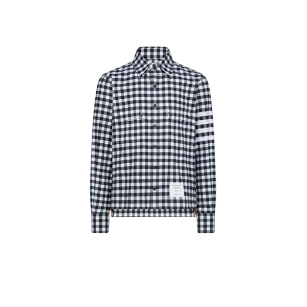 깅엄 체크 플란넬 4-바 유틸리티 셔츠